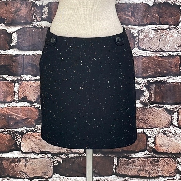 Outback Red Tweed Skirt Black Speckled Pencil Mini Size 2 - Picture 5 of 13